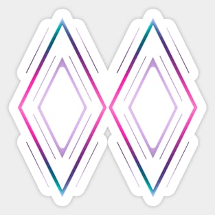 Diamond duo pink blue Sticker